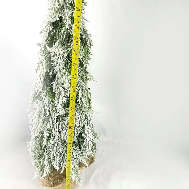 Small 24-inch artificial Christmas tree with lights for desktop decoration