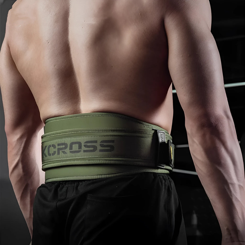 Men's army green ethylene weight-bearing belt for squat and pull support