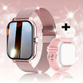 Smart watch with colour touch screen and silicone strap, showing Bluetooth call interface.