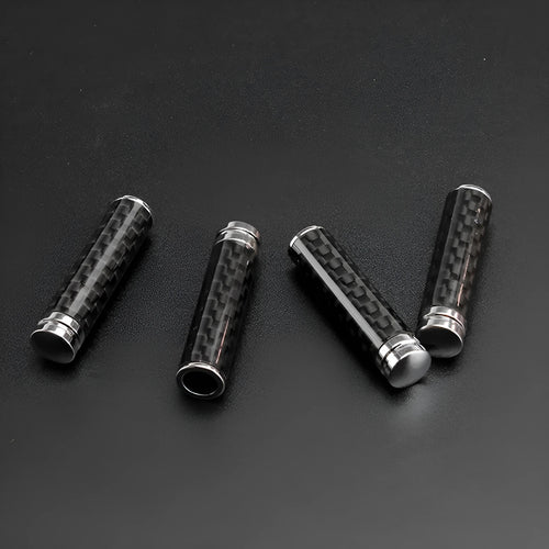 Set of four carbon fibre door lift decorative covers for car interior installation