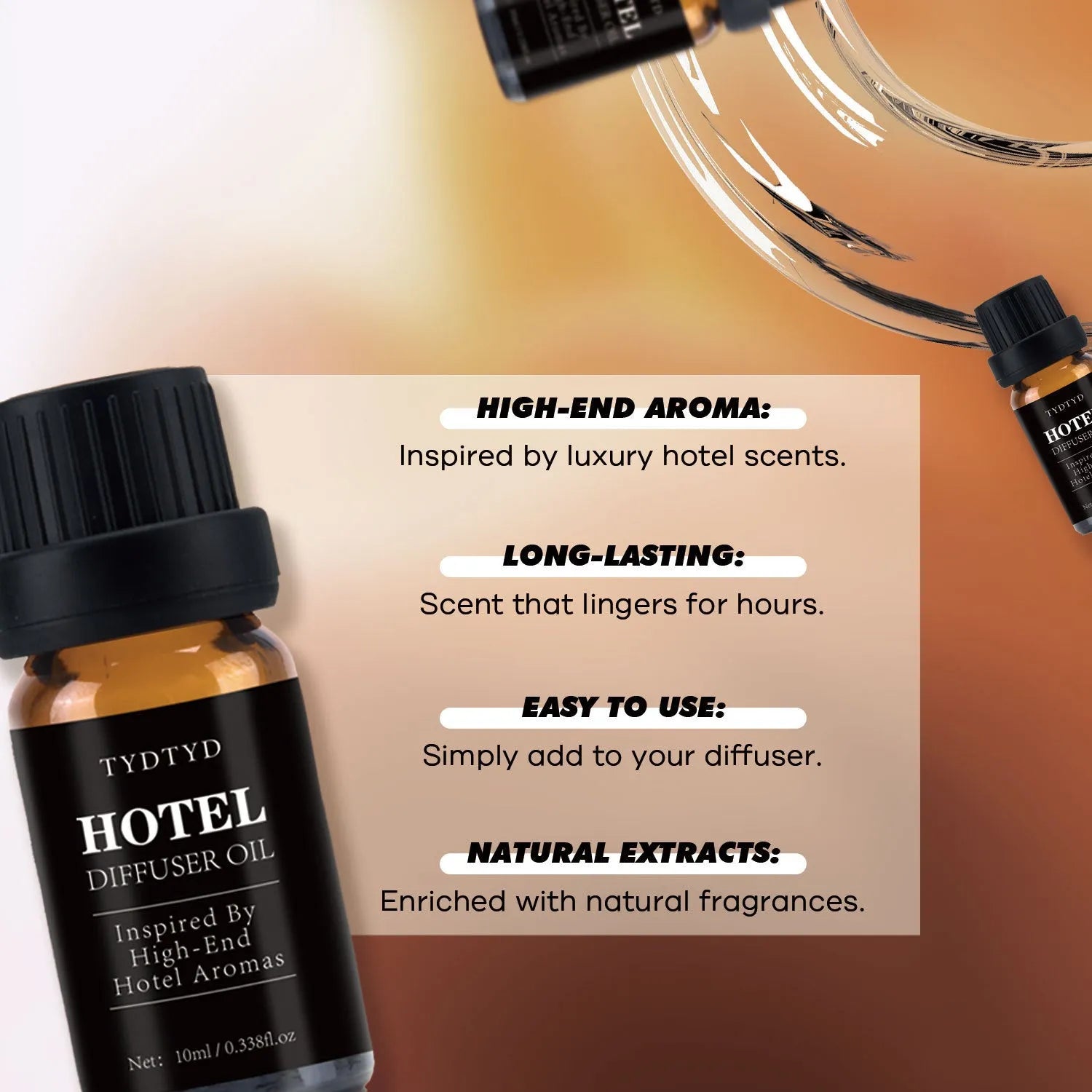 10ml bottle of natural plant fragrance essential oil for aromatherapy and universal skin use