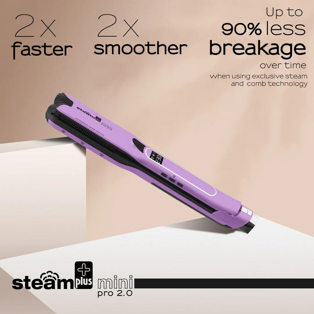 Mini steam splint spray hair straightener in three colours with curling and straightening functions