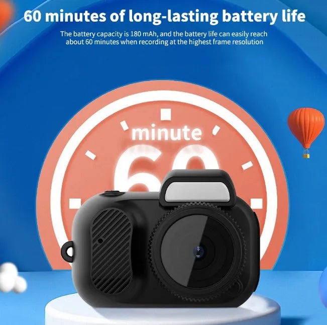 Black Y3000 HD compact outdoor sports camera with small LCD screen on front.
