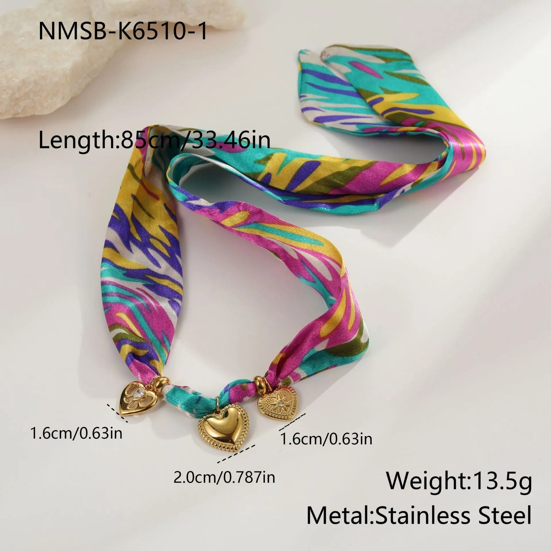 18K gold plated stainless steel necklace and bracelet set with geometric pendant on adjustable 41-50cm chain