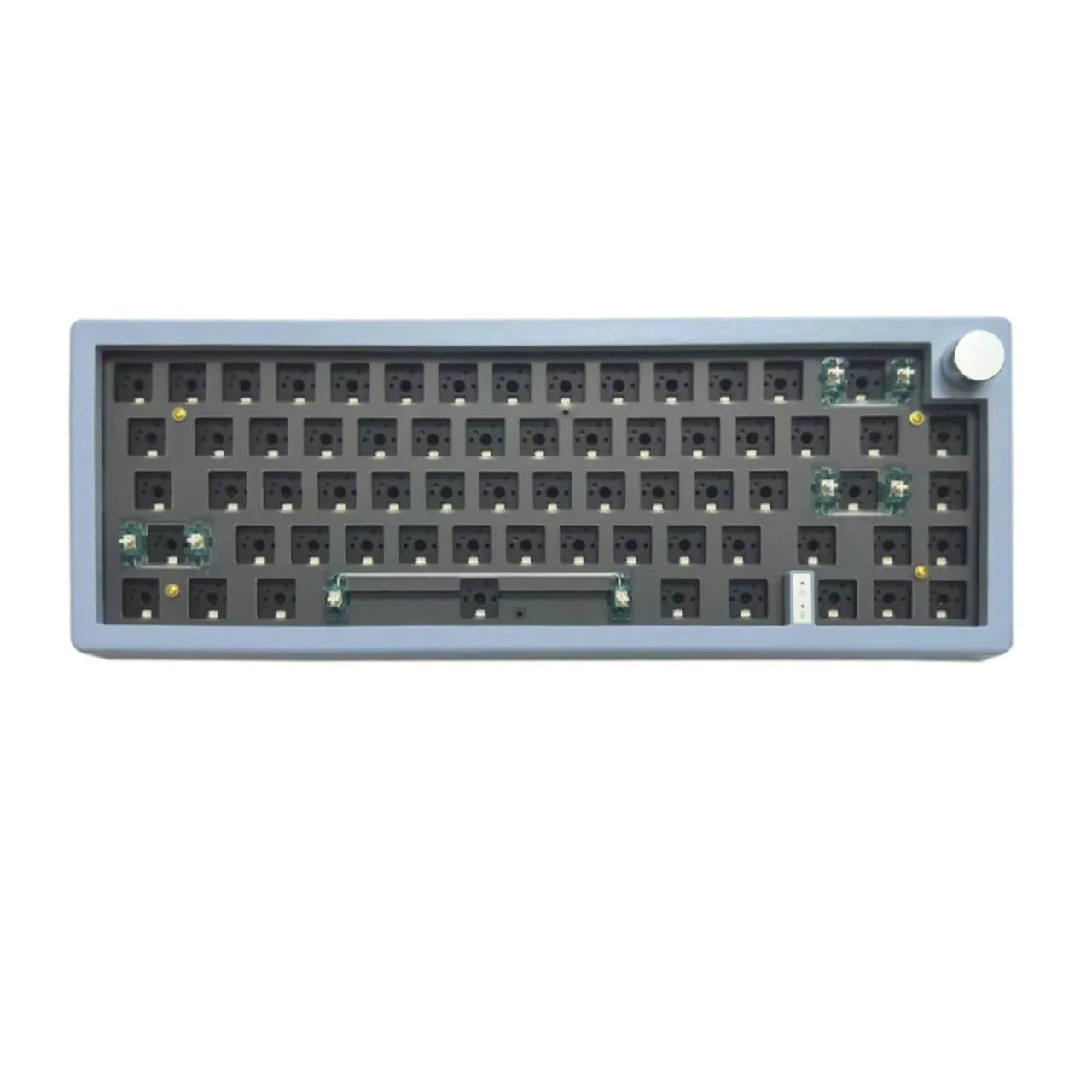 DIY hot-swappable RGB backlit mechanical keyboard kit in multiple colours with USB cable