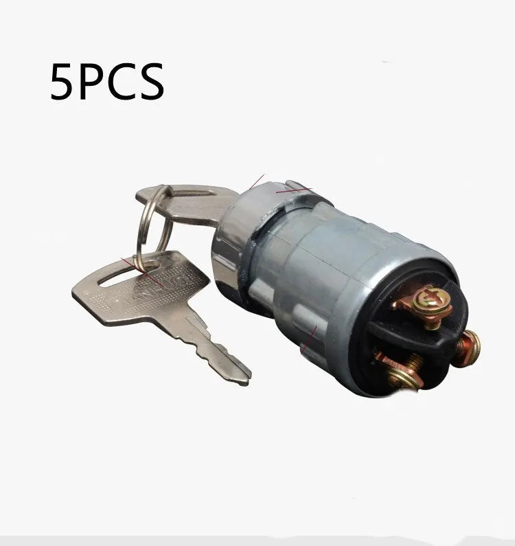 Pure copper automotive ignition lock with key for JK423 switch upgrades in trucks and forklifts