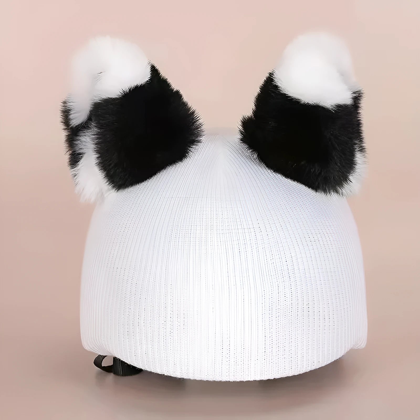 Soft plush decorative ski helmet cap in a cartoon style, a prop for costumes and decor.