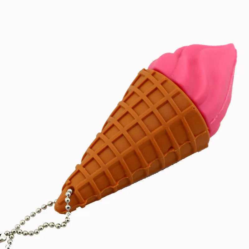 Mini ice cream USB stick in lotus root pink or pink pink colour with USB connector
