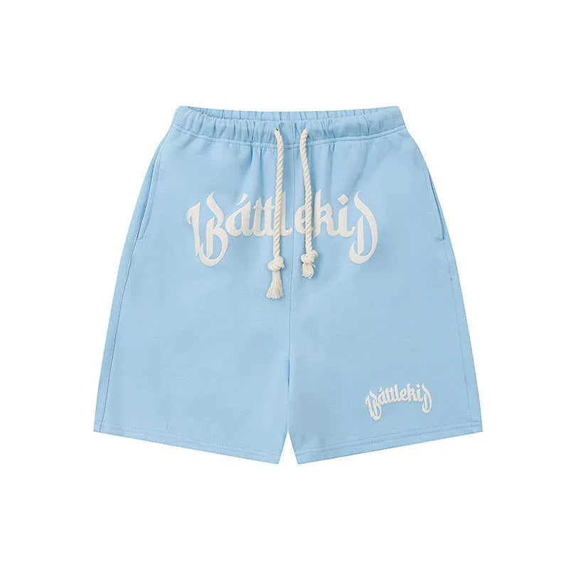 Women's cropped loose-fit sweatpants in cotton blend fabric on a hanger.