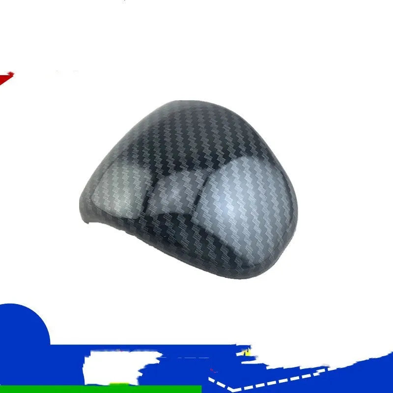 Carbon fibre pattern gear shift knob cover for smart Runk3 car interior.