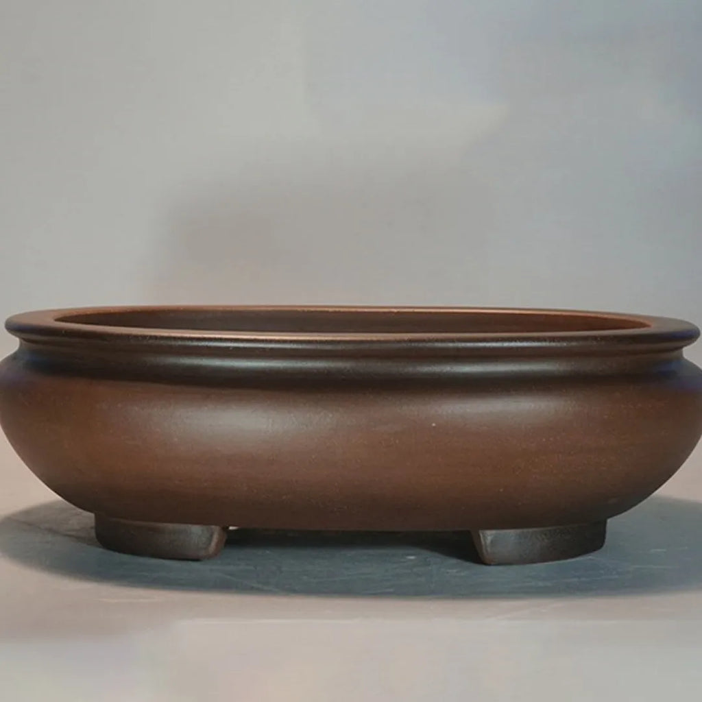 Purple clay handmade desktop flowerpot with classical style measuring 58cm wide