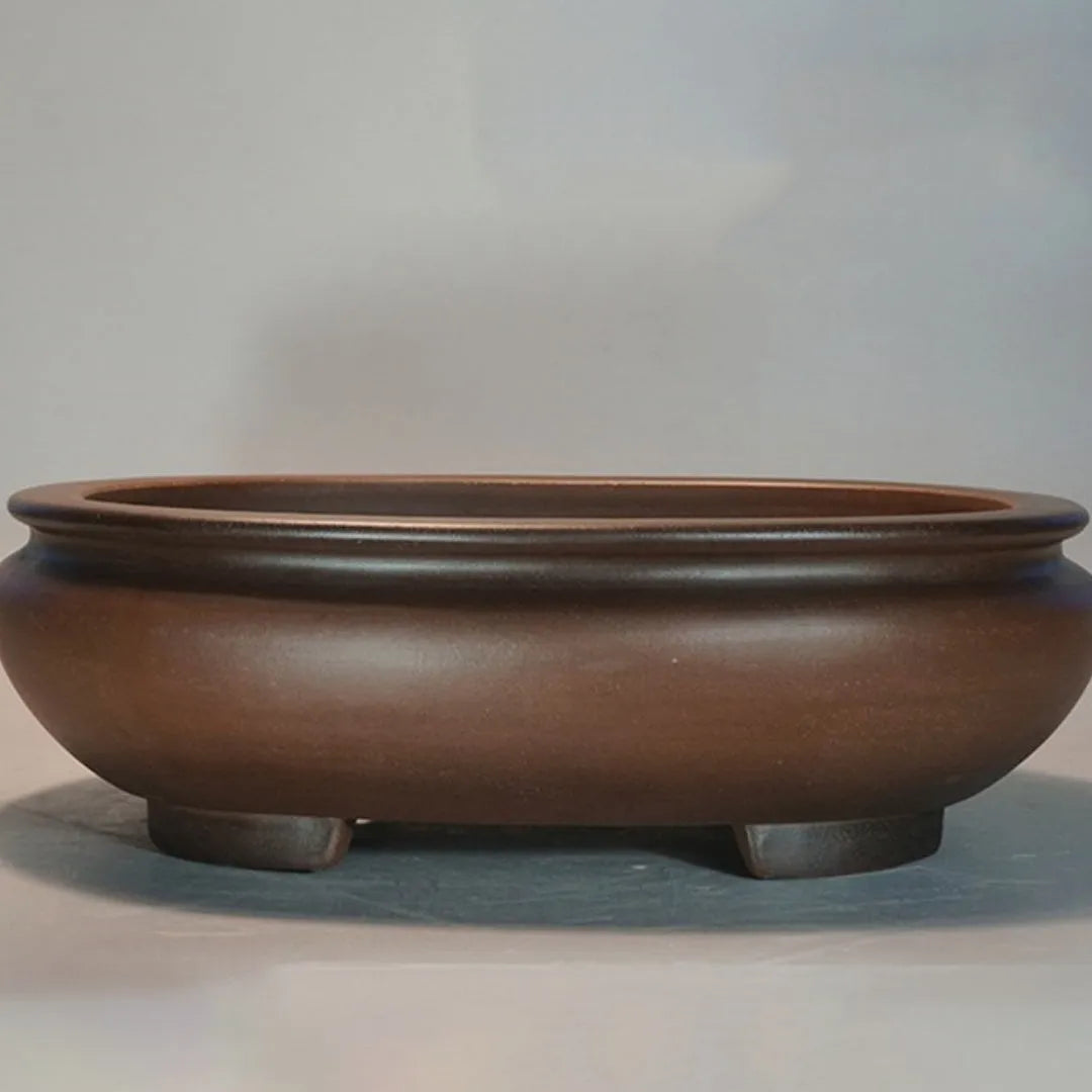 Purple clay handmade desktop flowerpot with classical style measuring 58cm wide