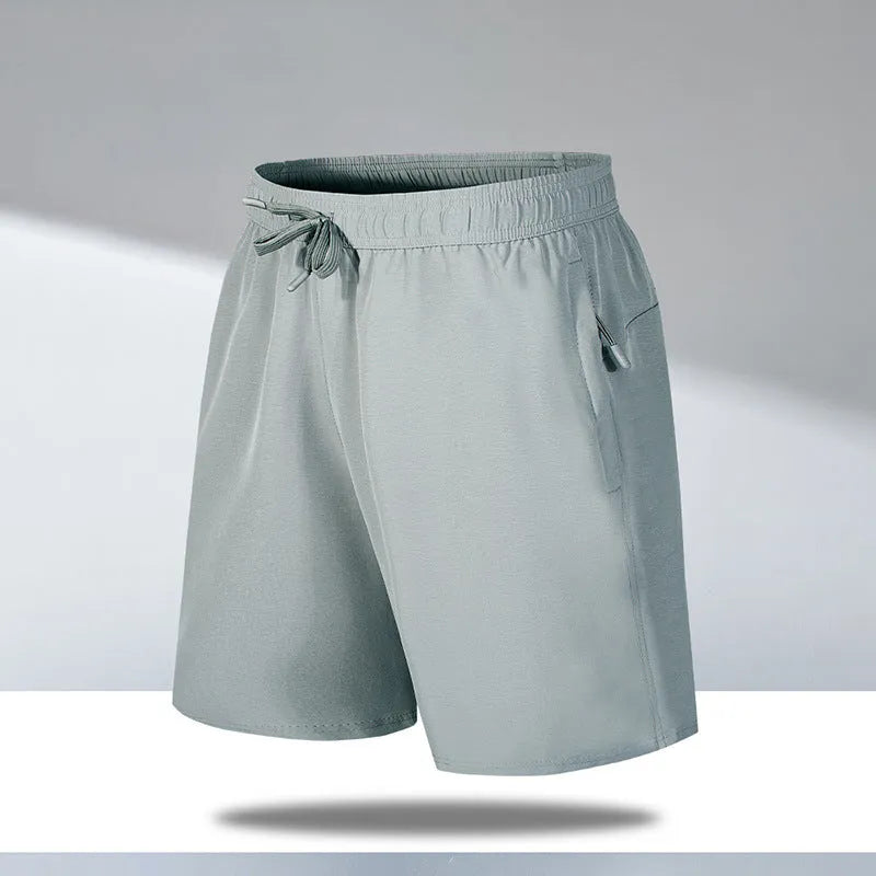 Men's loose fit quick-drying polyester sports shorts in various colours