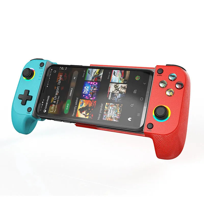Bluetooth wireless mobile game controller for Android and iOS smartphones with USB-C charging port