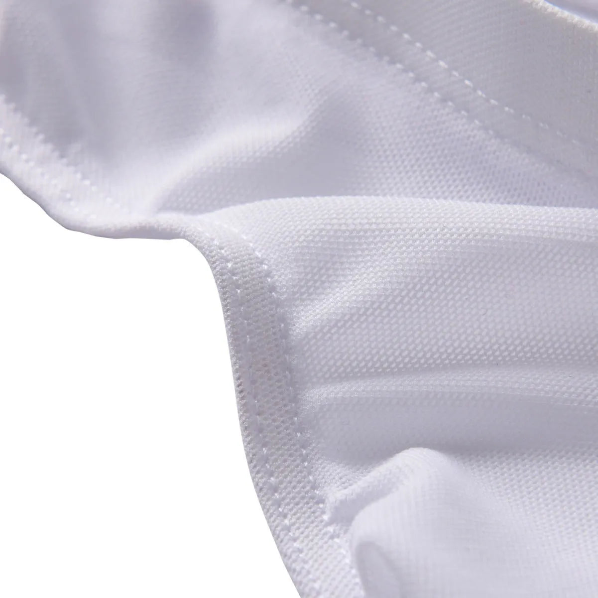 Man wearing black low waist ice silk nylon shorts with quick-drying fabric