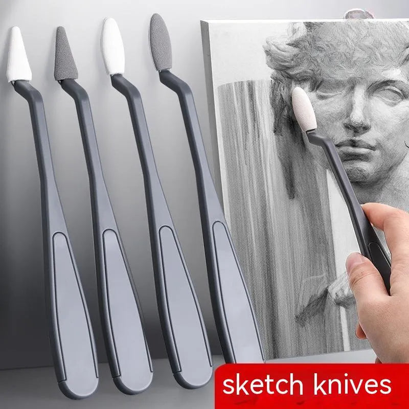 Fluorescent pen eraser smear tip sketch rubbing knife art correction tool