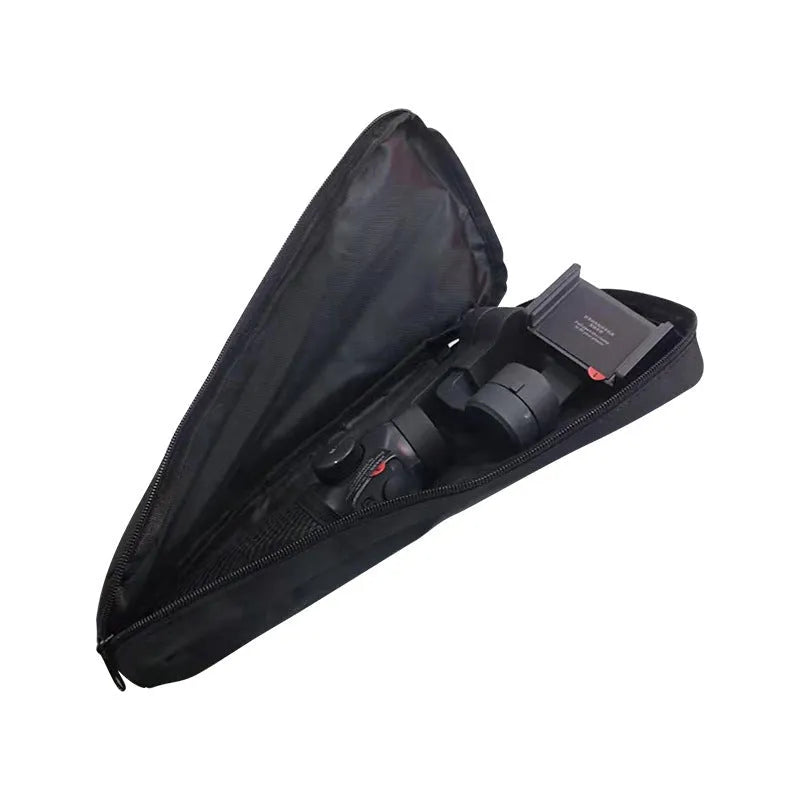 Black cloth storage bag for mobile phone stabilizer accessories with portable design