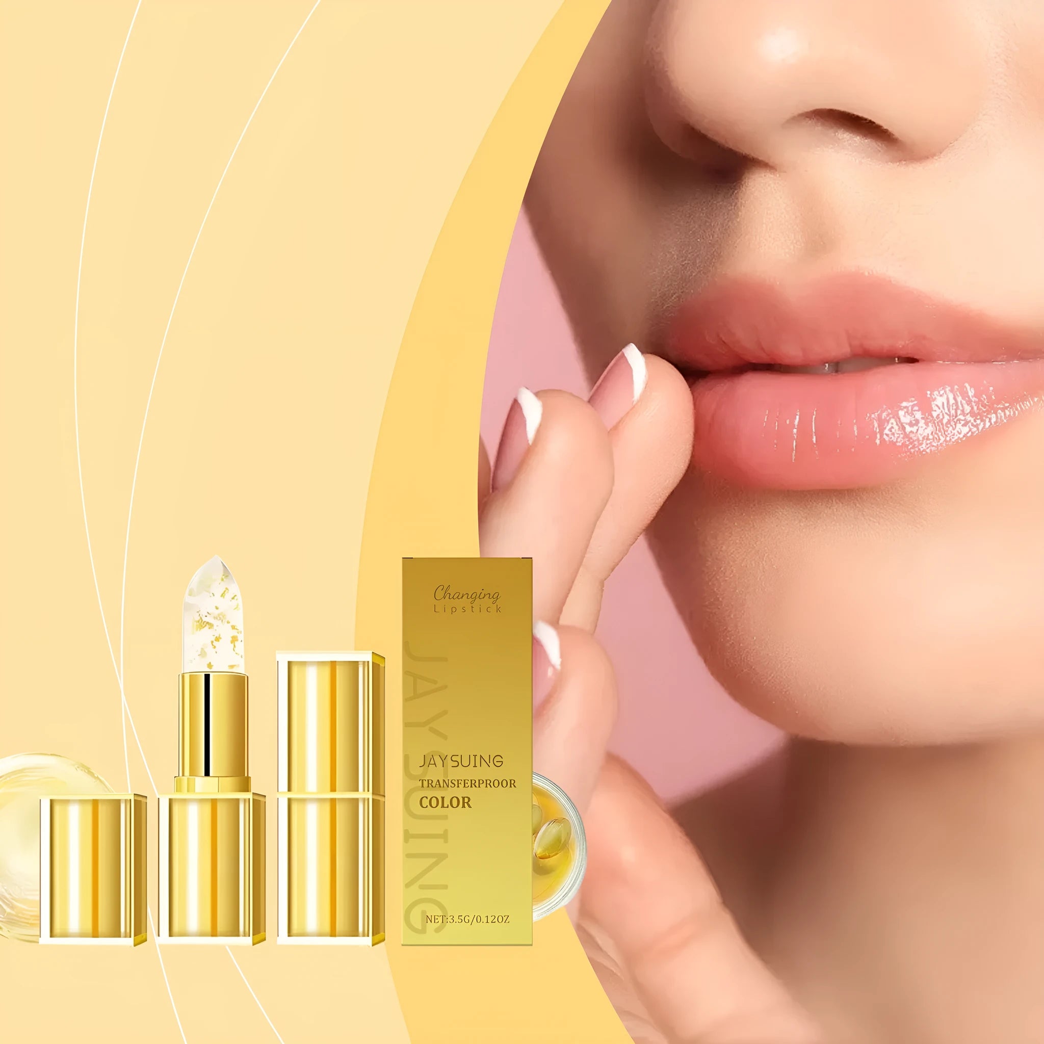 Gold Foil Discoloration Nourishing Lipstick tube, 3.5g net content