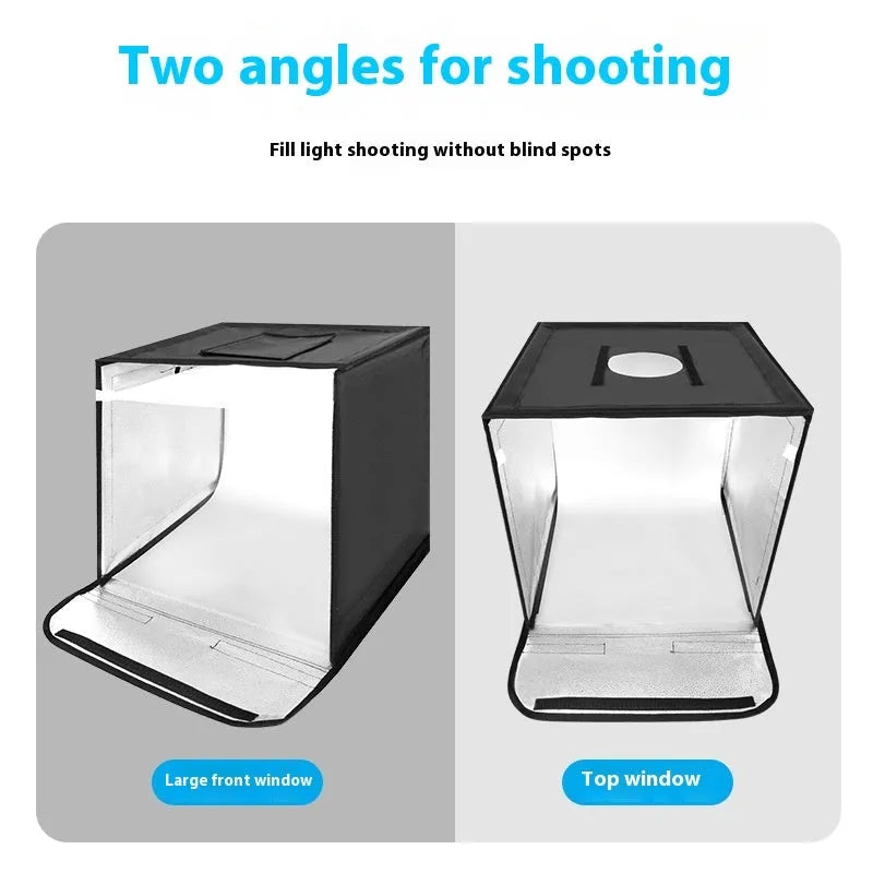50cm studio light box with metal frame and collapsible design for product photography