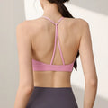 Women's nylon sports vest with fixed double shoulder straps in Sunshine Desert colour