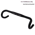 Black UNO aluminium alloy road bike drop handlebar showing bent shape and 31.8mm clamp area