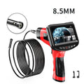 8.5mm dual-lens endoscope camera with hard wire and flexible snake pipeline cable options