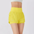 Women's cotton blend quick-dry sports shorts in loose casual fit showing colour options