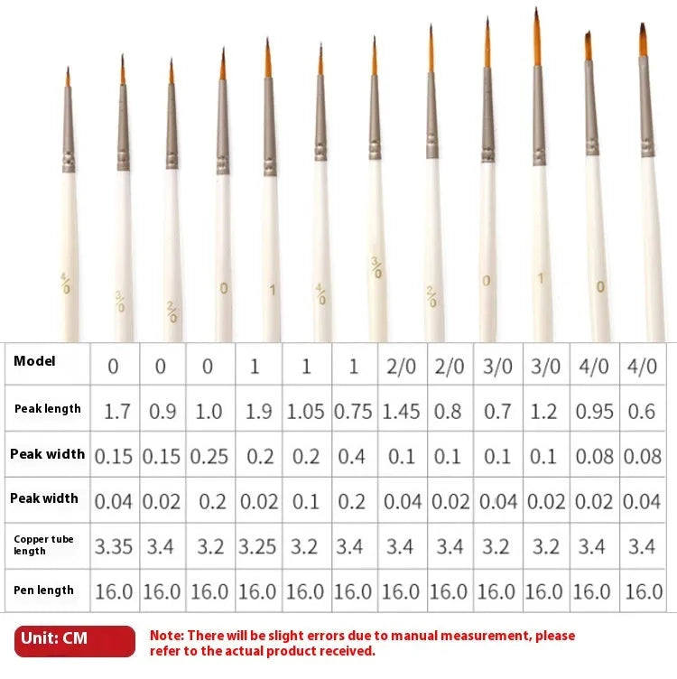 12 fluorescent art marker pens with nylon wool brush tips and solid wood holders for multi-medium painting