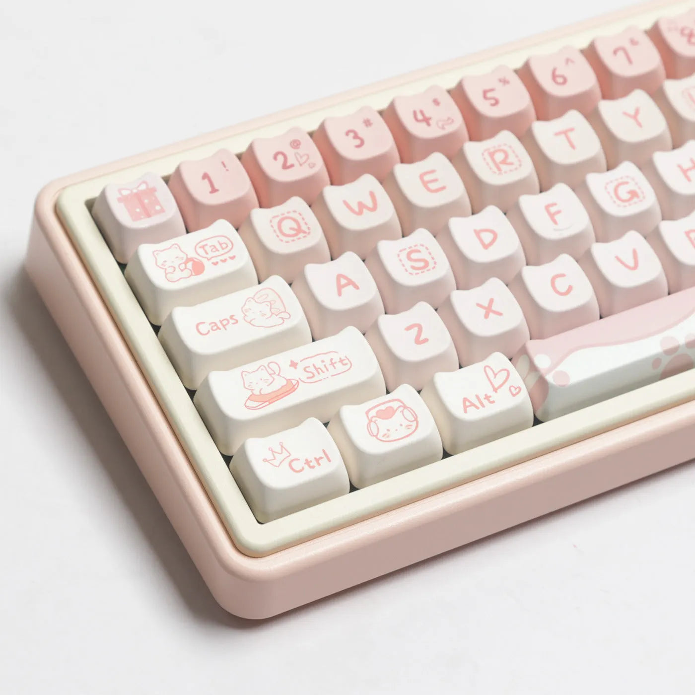 Full set of PBT sublimation key caps for mechanical keyboard customisation