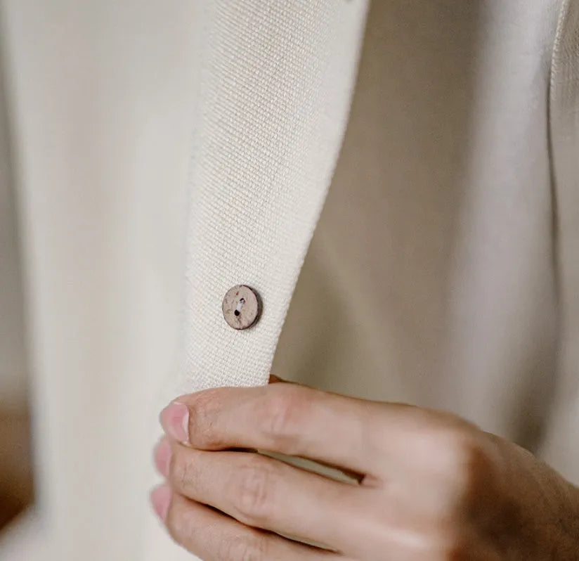 Men's light apricot Cuban collar shirt with bamboo and floral pattern detail