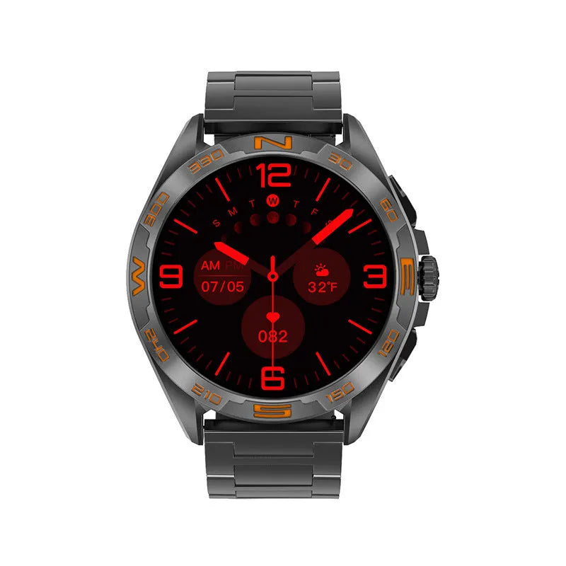 Smart watch showing health monitoring functions and WhatsApp reply capability on IPS screen