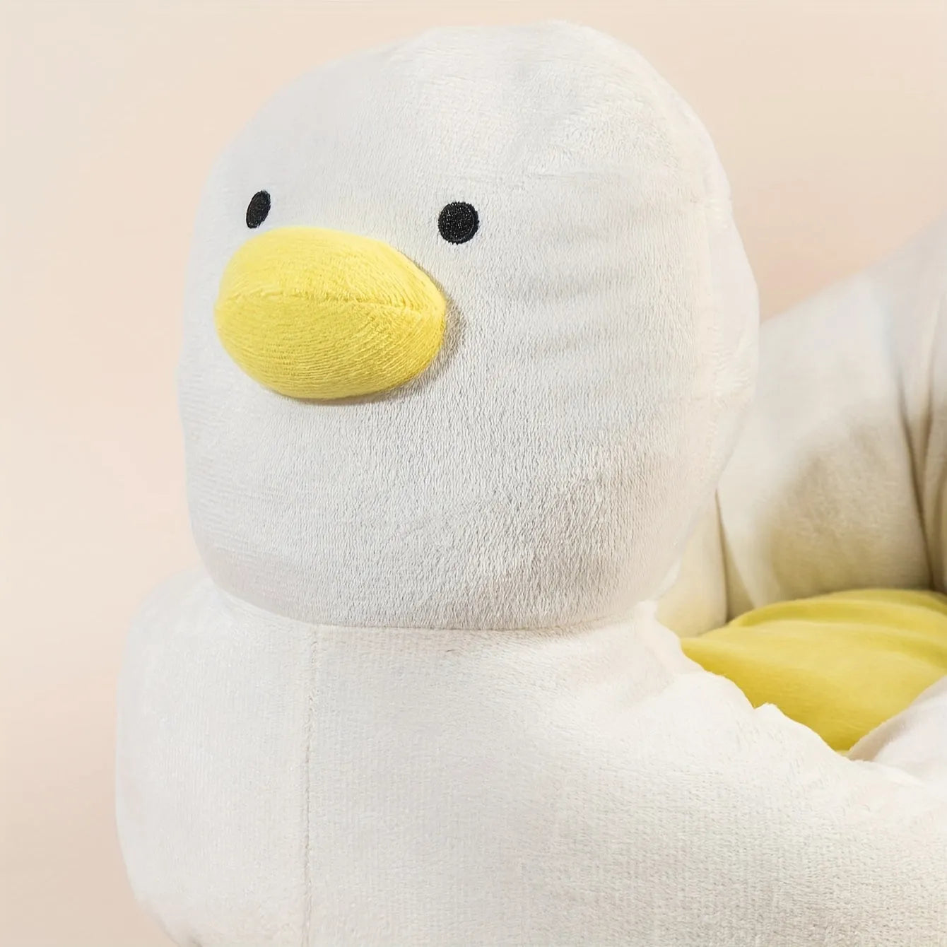 Blue duck-shaped fluffy pet bed sofa for small dogs and cats