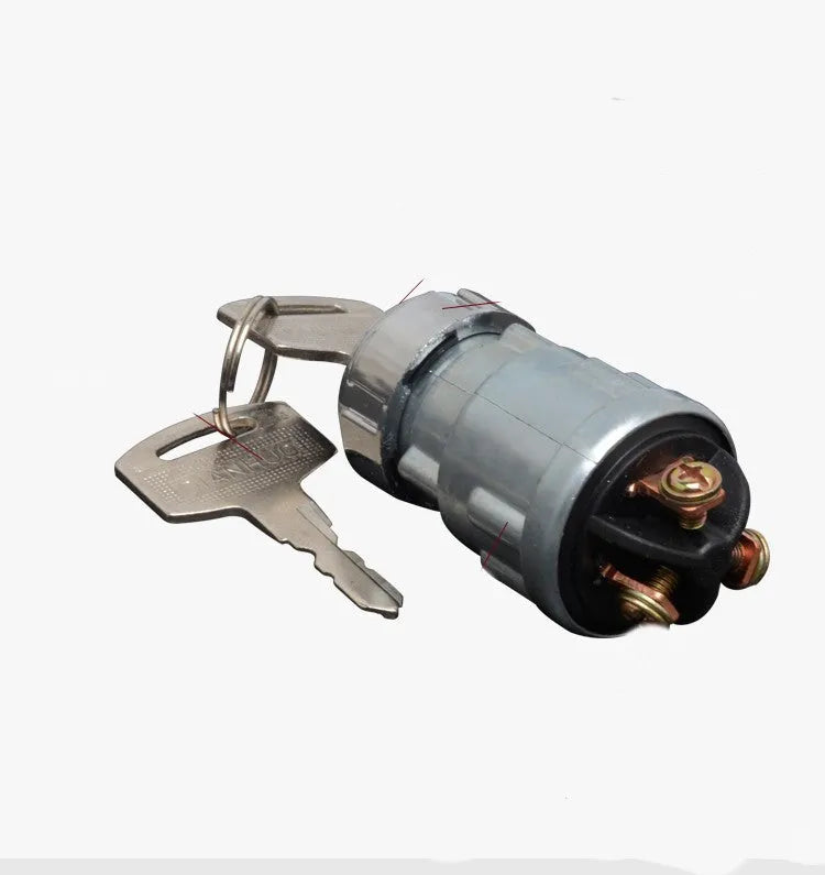 Pure copper automotive ignition lock with key for JK423 switch upgrades in trucks and forklifts