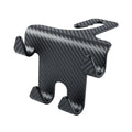 Black car multifunction hook with integrated phone holder for rear seat storage