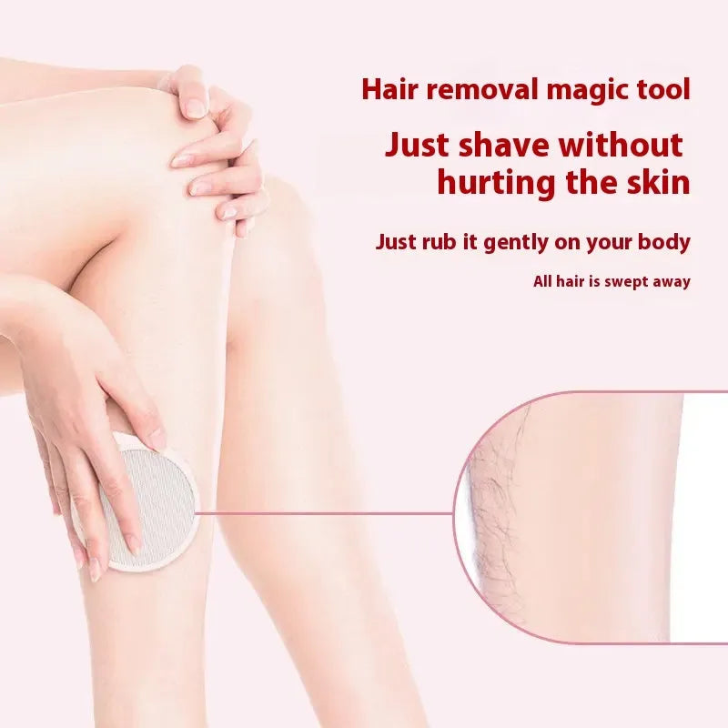 White and blue 2-in-1 nanoscale glass epilator and foot grinder device for personal grooming.