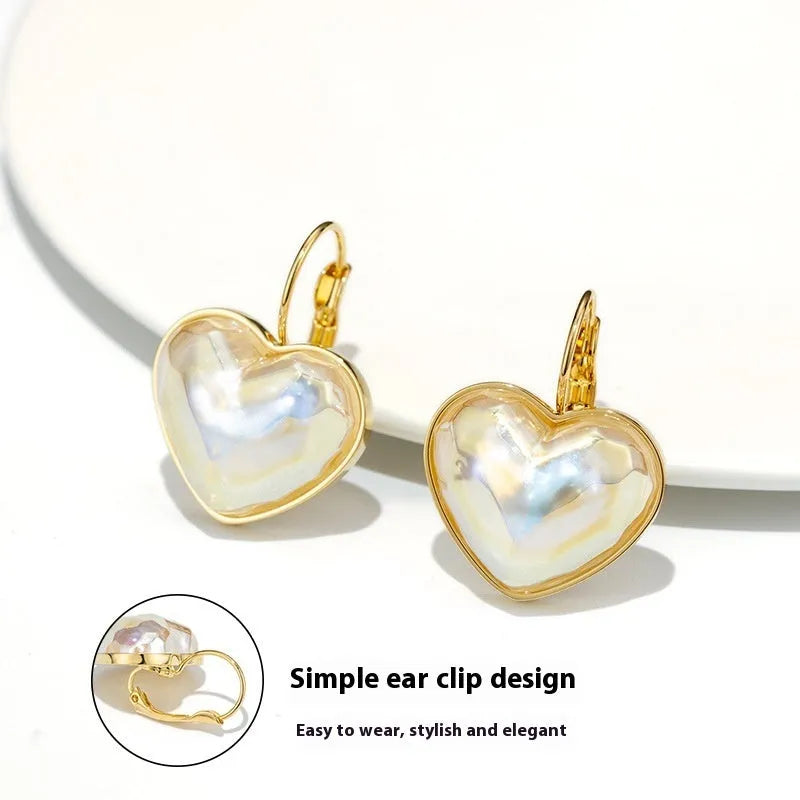 Gold summer fashion ear clip pair for women with alloy metal construction and natural style