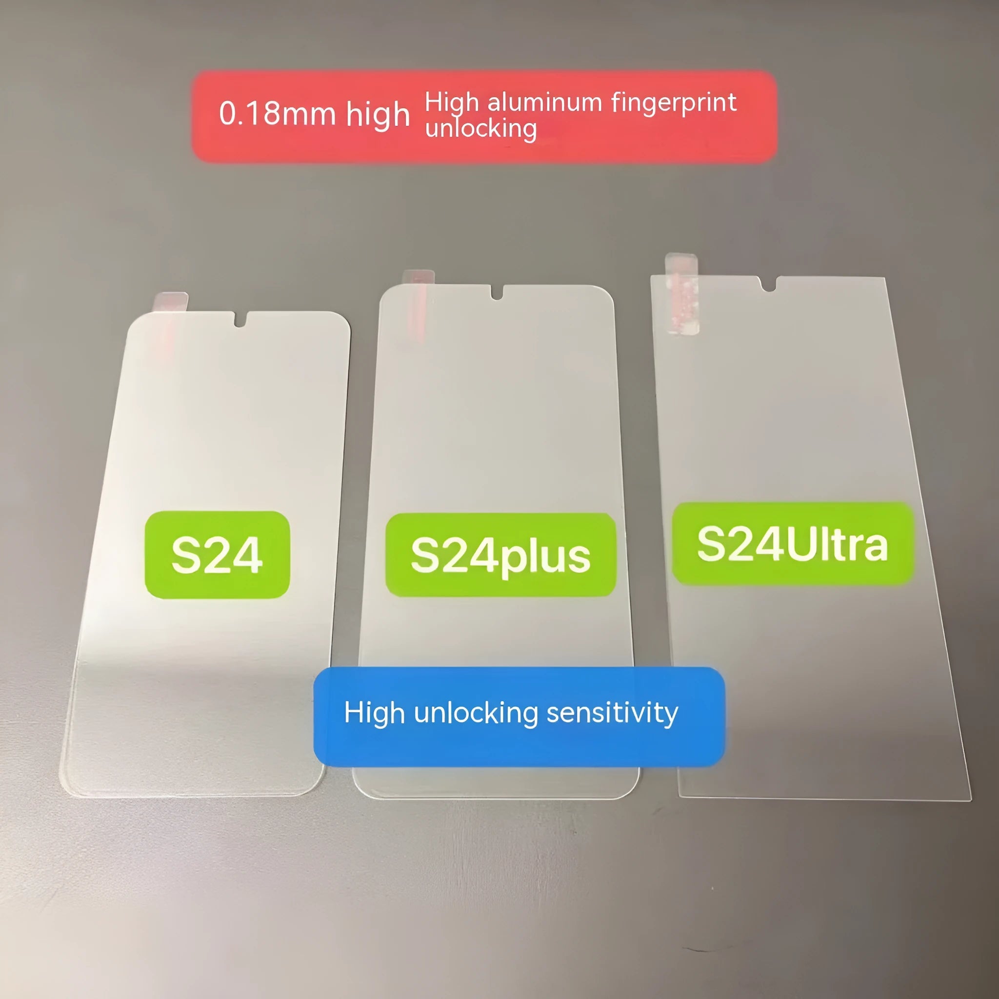 HD tempered glass screen protector for Samsung mobile phone on a table
