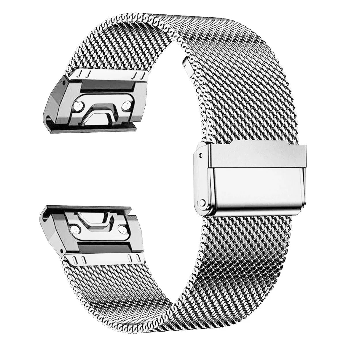 Stainless steel watch strap replacement for Garmin Fenix smartwatches in multiple colours