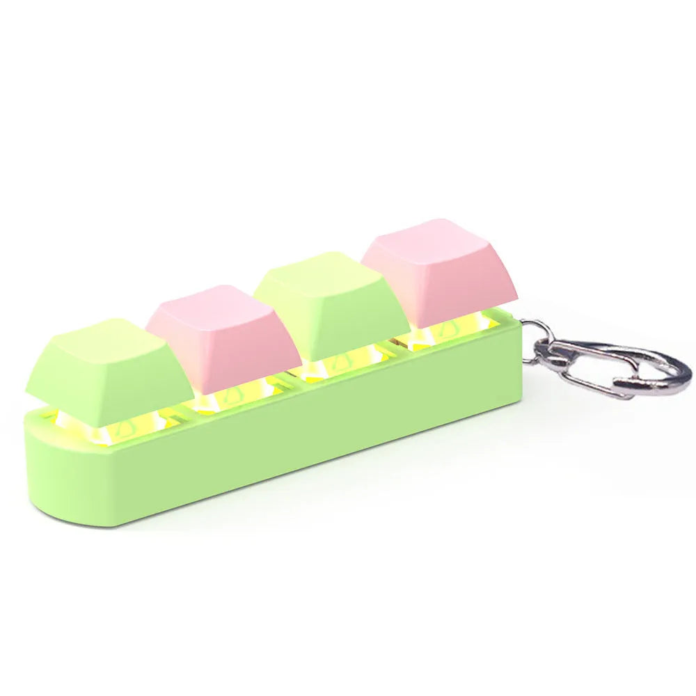 Four-key mechanical keyboard switch tester with ABS plastic housing showing 22x27x85mm dimensions