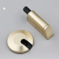 Modern invisible door stopper in zinc alloy showing multiple colour finish options