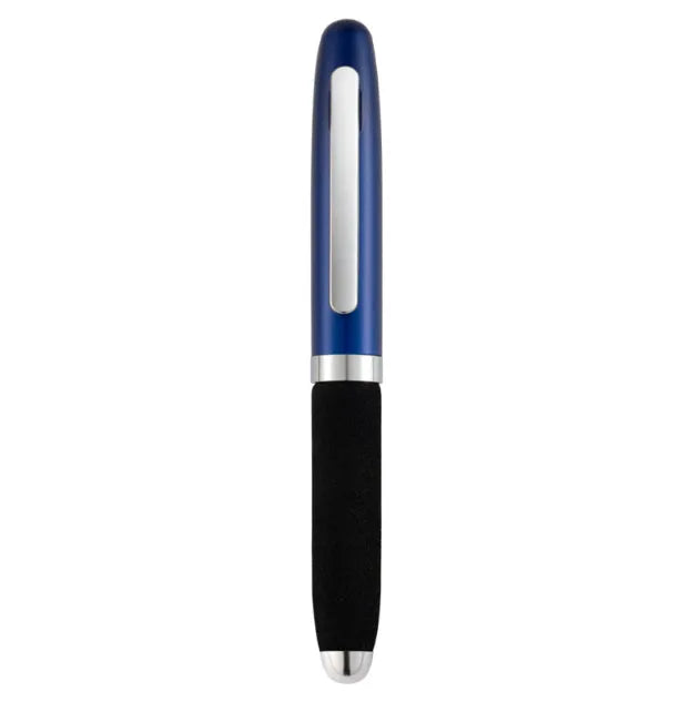 EVA metal cap mini ballpoint pen in silver with choice of seven refill colours.