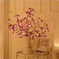 65cm long pink Phalaenopsis orchid branch decorative LED light with 20 warm white lights