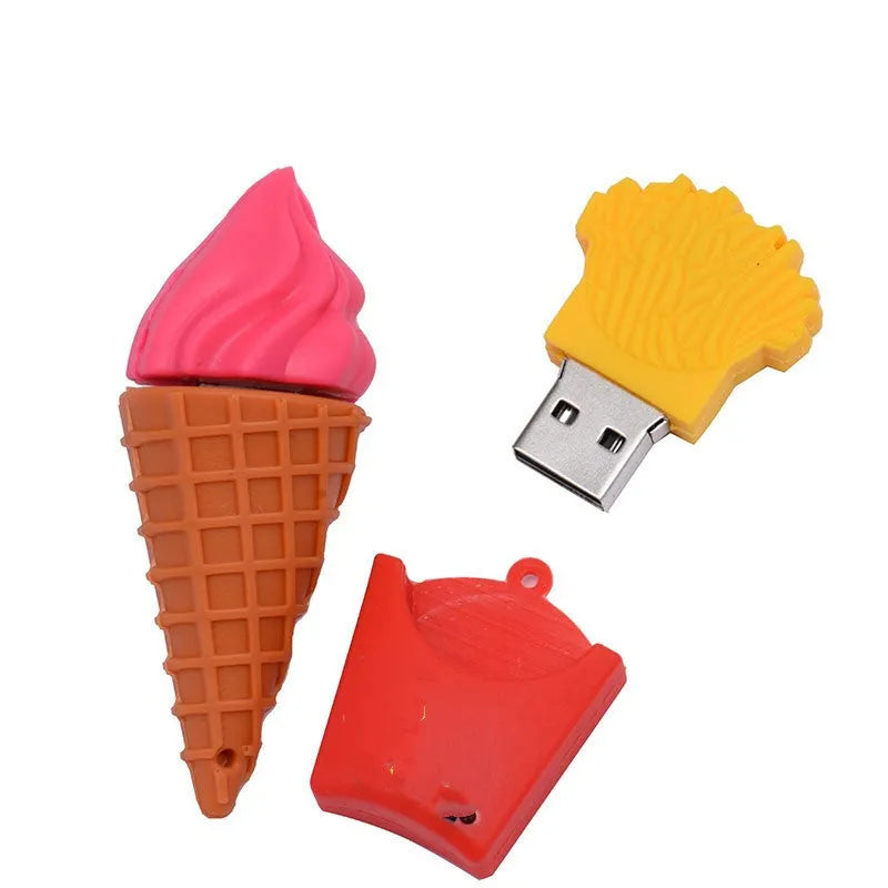 Mini ice cream USB stick in lotus root pink or pink pink colour with USB connector