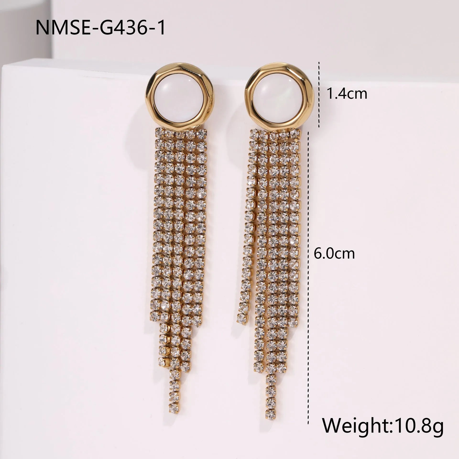 Women's stainless steel earrings with gold plated heart and star shapes in an irregular geometric design.