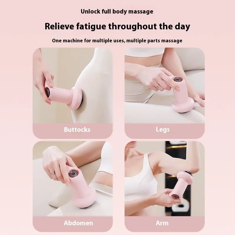 USB electric massager for spine, back and legs in black, pink, or white.