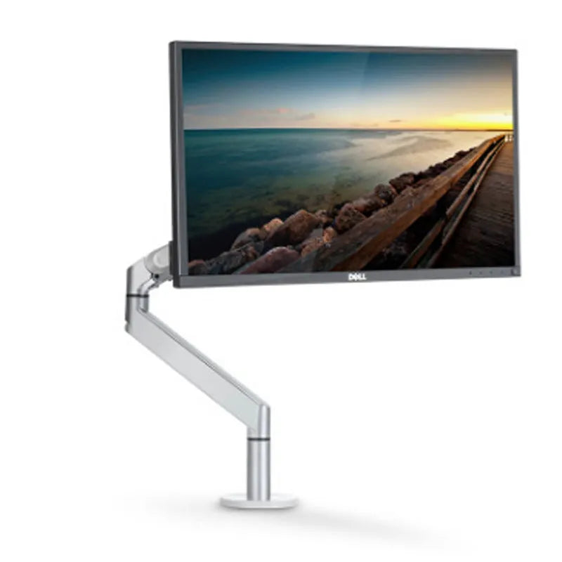 Aluminium computer stand with air pressure arm bracket in black or silver colour