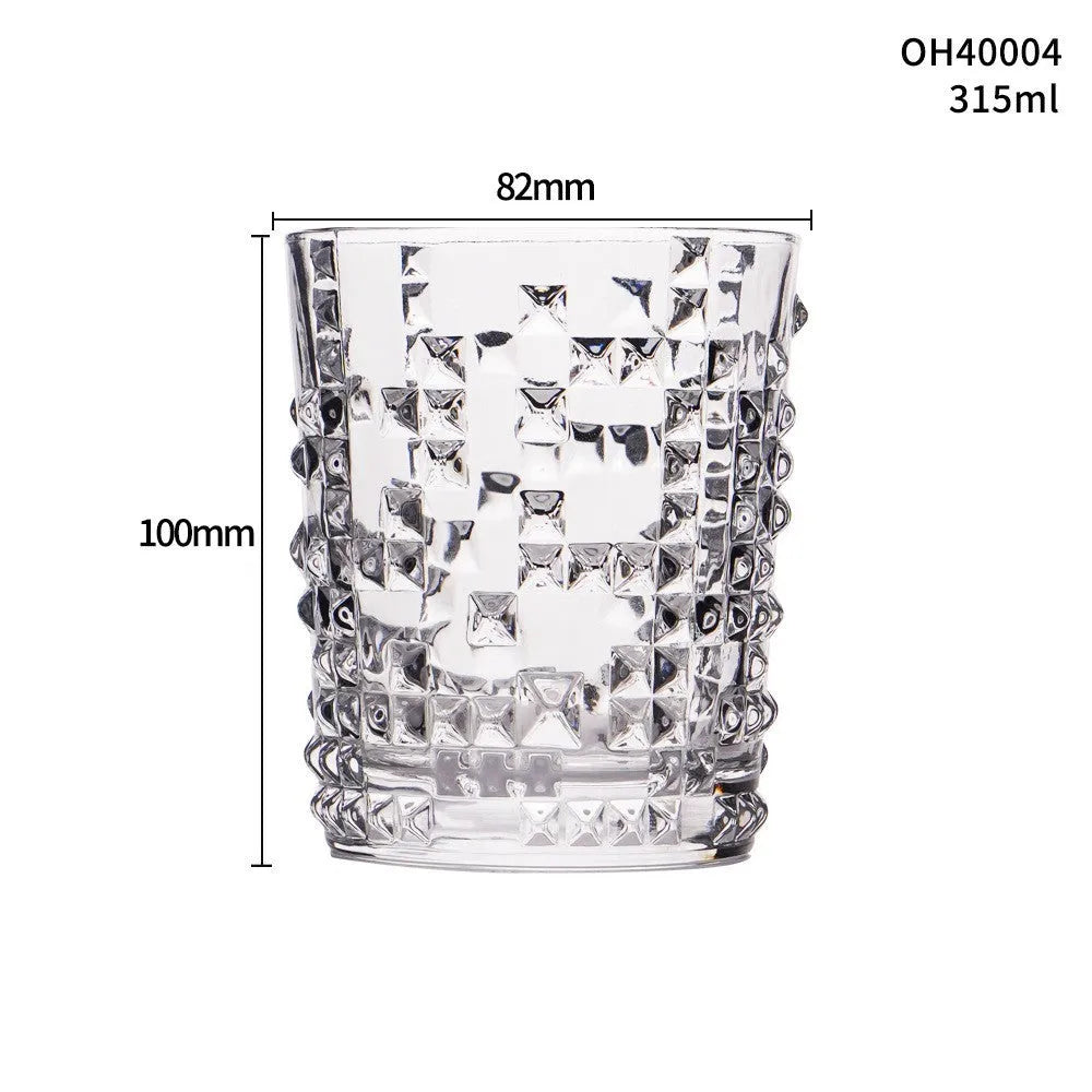 Whiskey shot glass with thick bottom showing crystal clarity and colour options