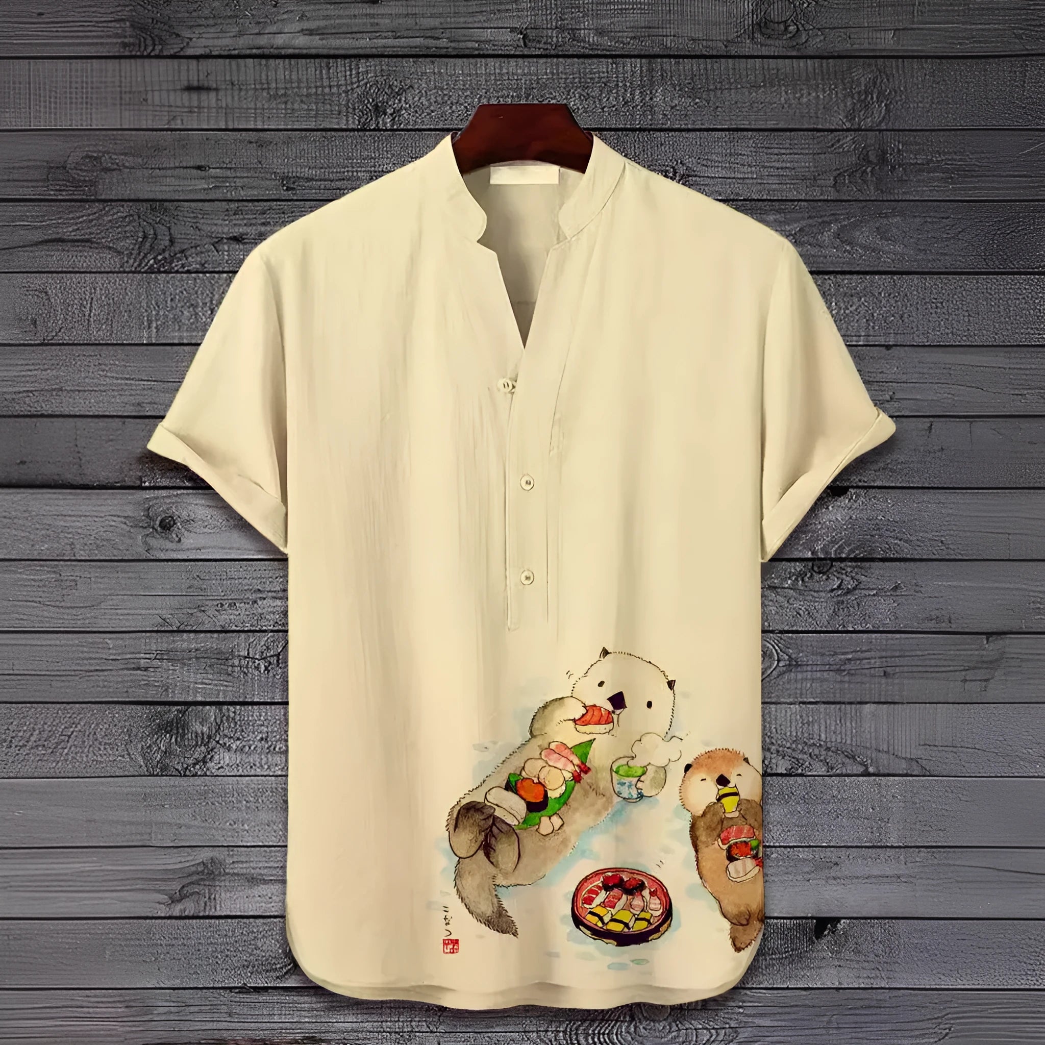 Short sleeve shirt with 3D digital animal print design in various colours