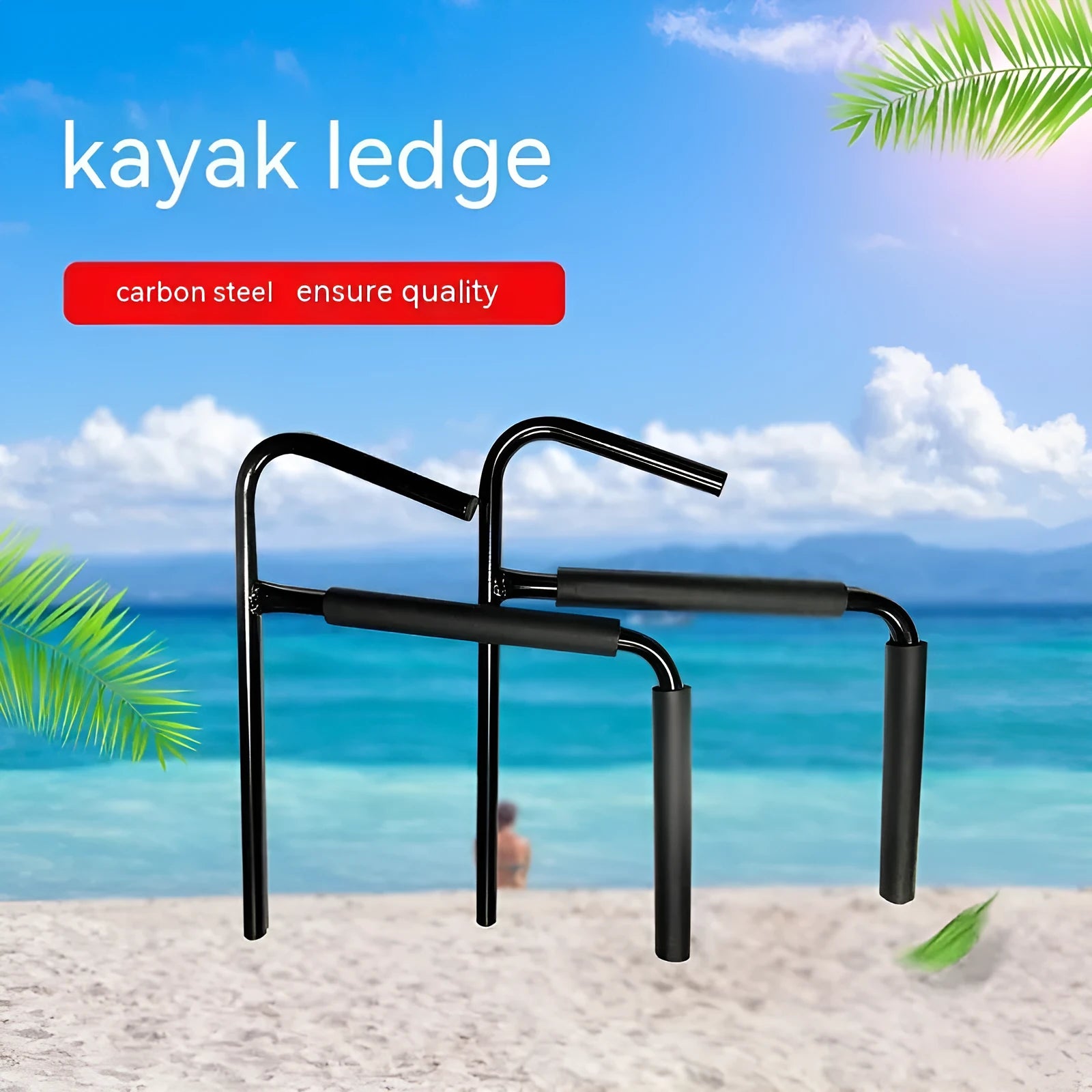 Carbon steel kayak wall hanger measuring 43x38cm for kayak and surfboard storage
