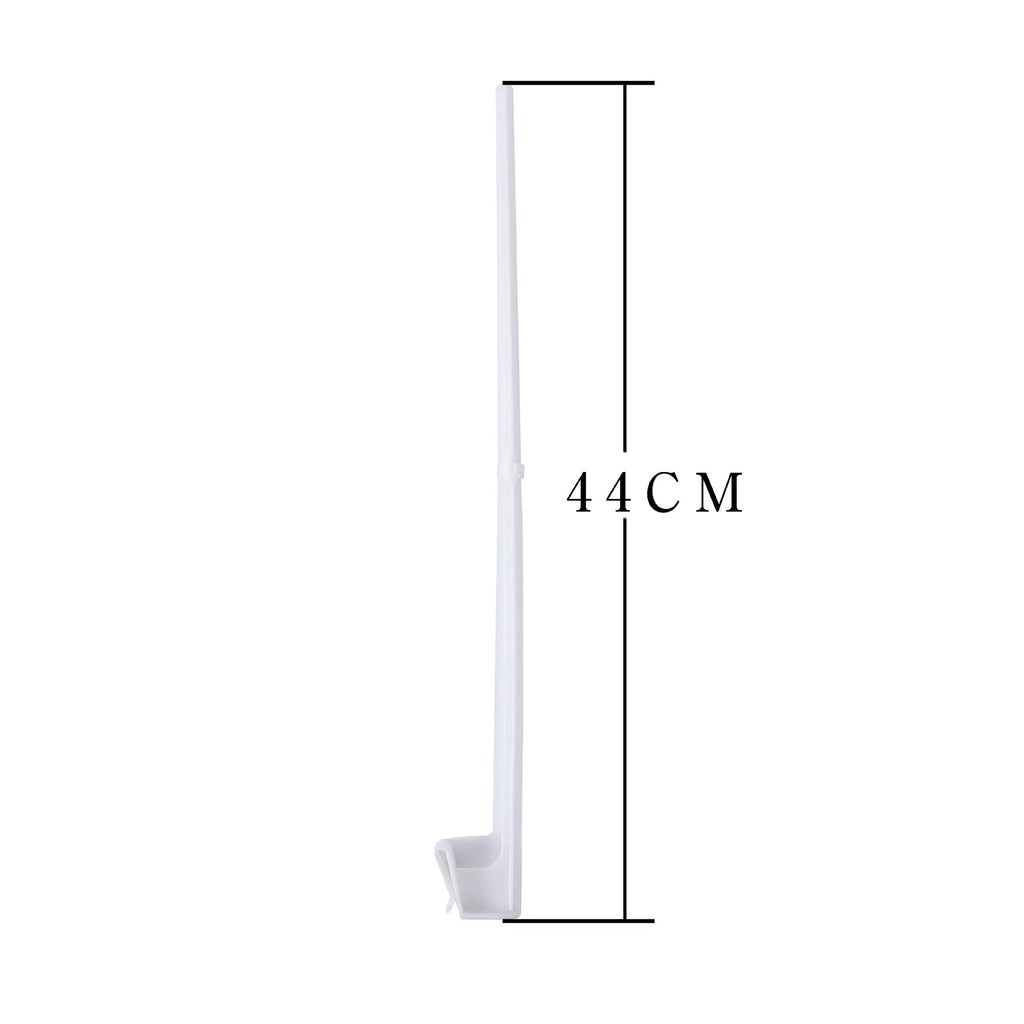 White PP plastic car window flag pole holder set with 10 pieces for vehicle mounting